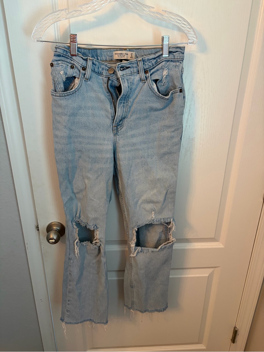 Abercrombie & Fitch Light Wash Straight Leg Jeans